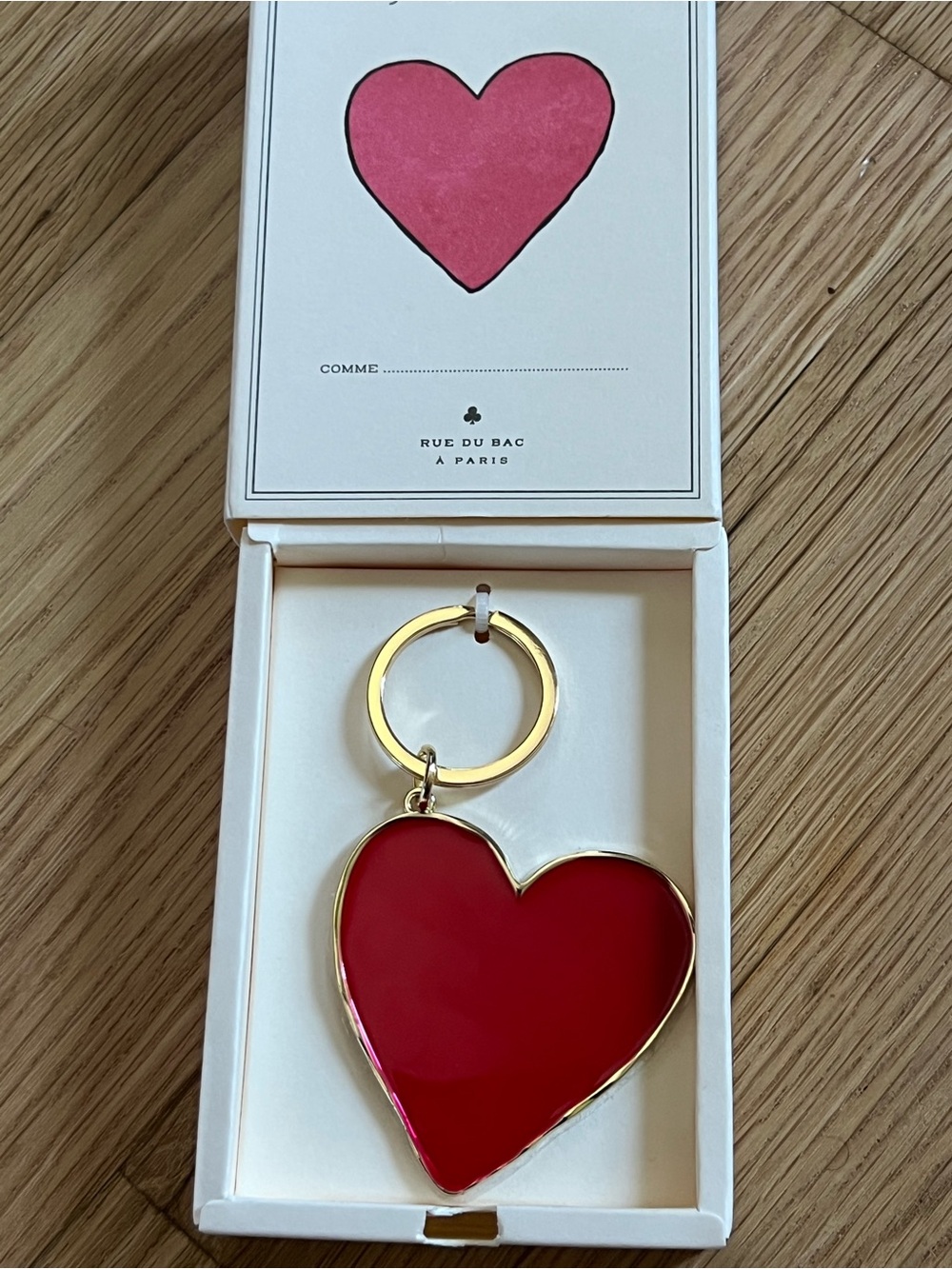 NEW Heart Keyring Keychain Red